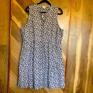 JCrew Linen Flower Dress Sz 18